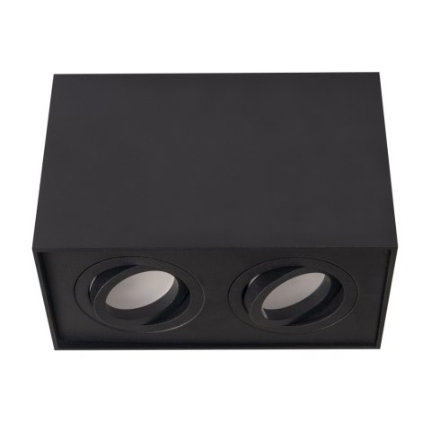 LAMPA SUFITOWA BASIC SQUARE CZARNA PODWÓJNA