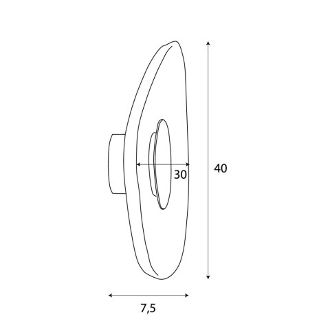 KINKIET DEUX BLACK&GREY 40cm