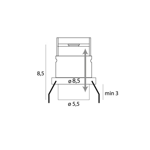 LAMPA SUFITOWA HALO F PODTYNKOWA, CZARNA
