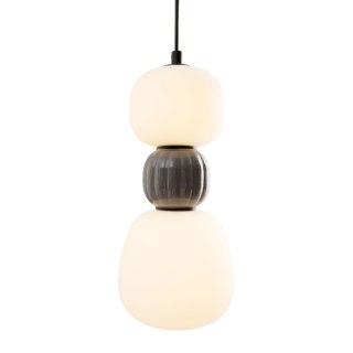 LAMPA WISZACA MODERN 13W, OPAL + DARK GREY