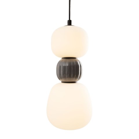 LAMPA WISZACA MODERN 13W, OPAL + DARK GREY