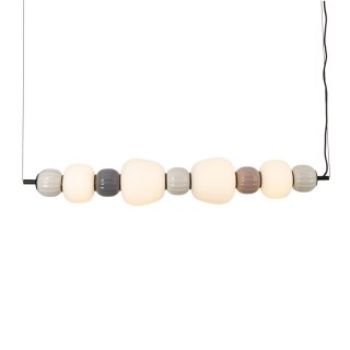 LAMPA WISZACA MODERN 32W, OPAL + DARK GREY+MEDIUM BROWN+LIGHT GREY