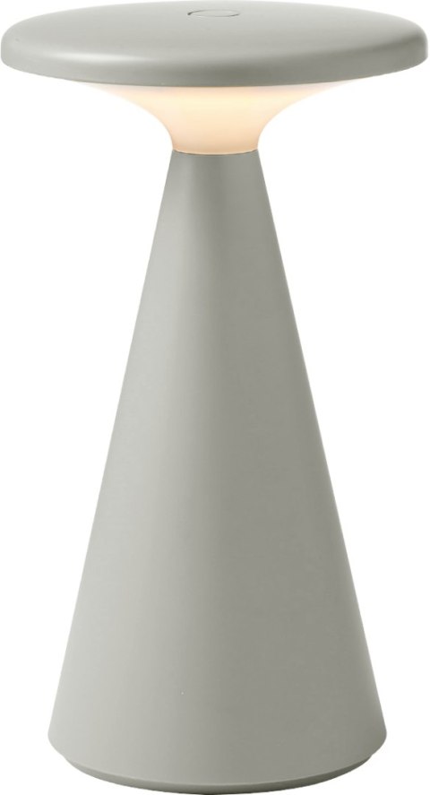 LAMPA STOŁOWA FUNGHI SZARA 20cm, IP44