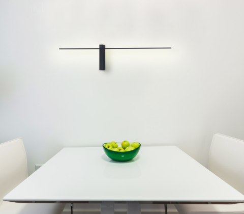 KINKIET SABRE 61cm, CZARNY, ściemnialny z włącznikiem dotykowym