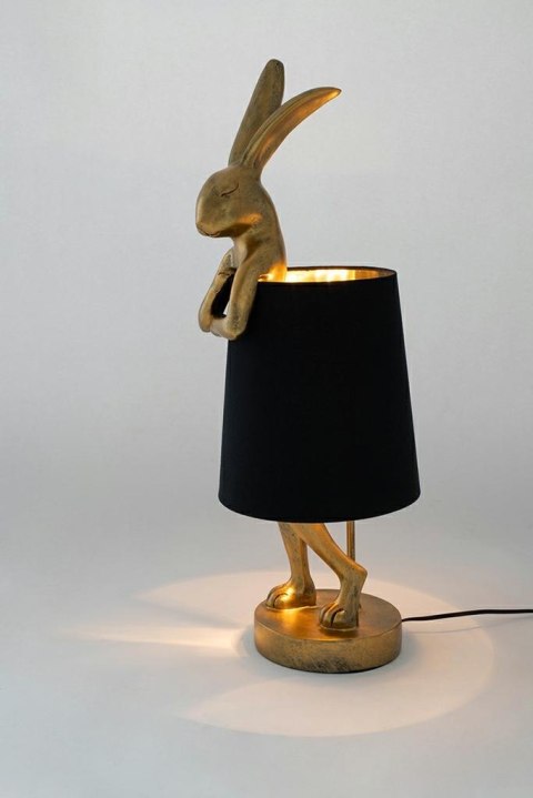 Lampa stołowa RABBIT 68 cm złota / czarna, zając