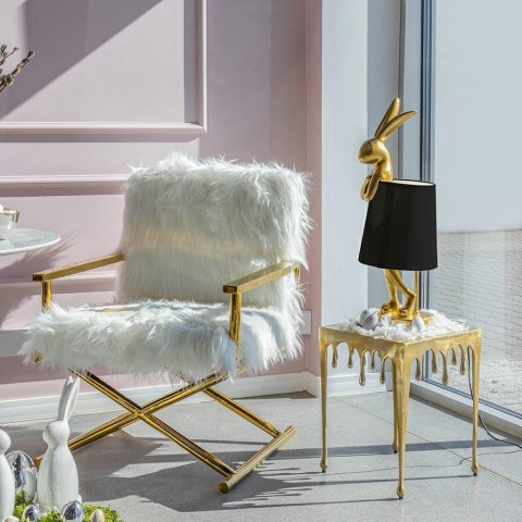 Lampa stołowa RABBIT 68 cm złota / czarna, zając