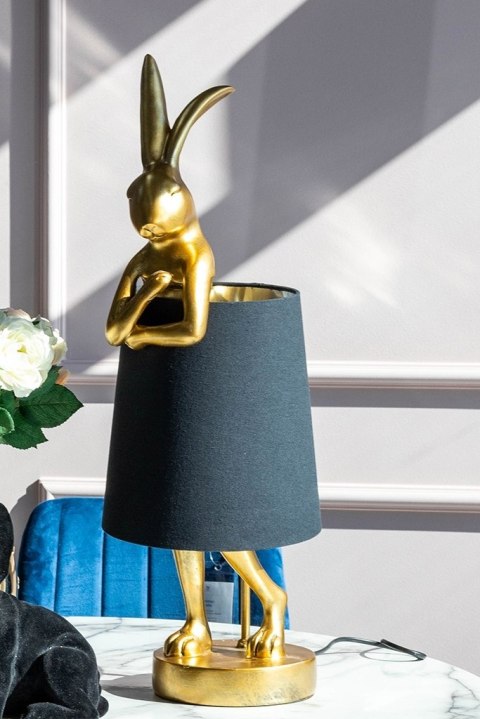 Lampa stołowa RABBIT 68 cm złota / czarna, zając