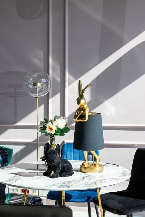Lampa stołowa RABBIT 68 cm złota / czarna, zając