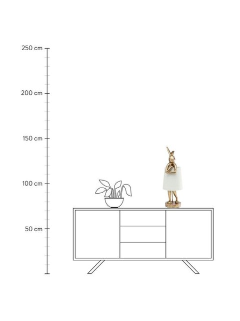 Lampa stołowa RABBIT 68 cm złota / czarna, zając
