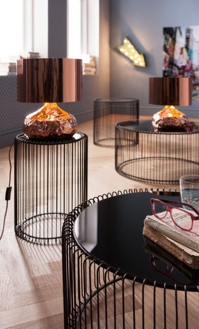 KARE zestaw stolików kawowych/tarasowych WIRE czarny