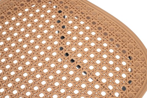 Krzesło barowe hoker WICKY ażurowe czarne boho