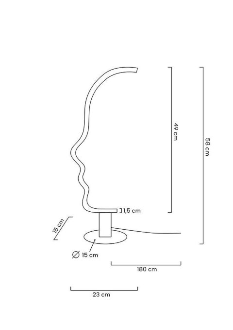 Lampa stołowa FACE TABLE czarna