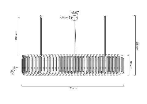 Lampa wisząca GALLIANO LONG ciemne złoto