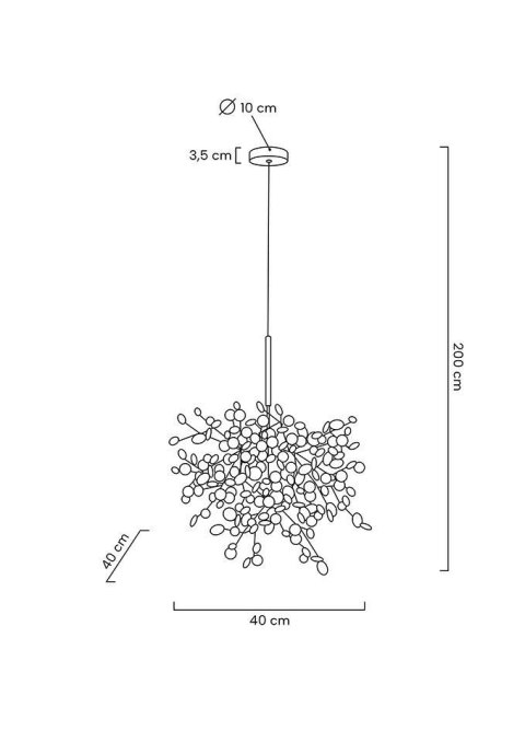 Lampa wisząca MONETE SINGLE chrom