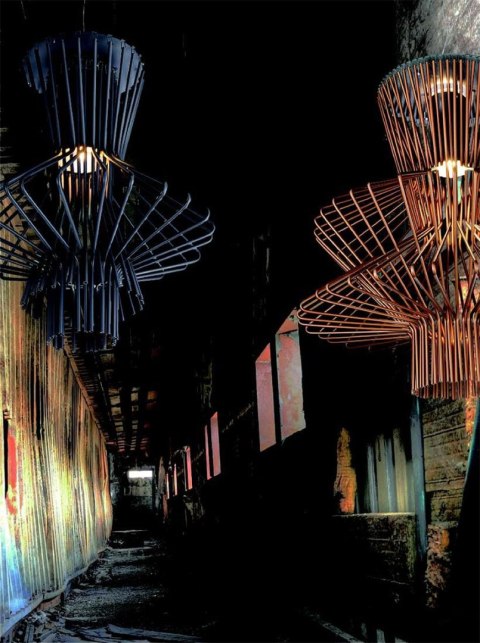 Lampa wisząca STRAW szara