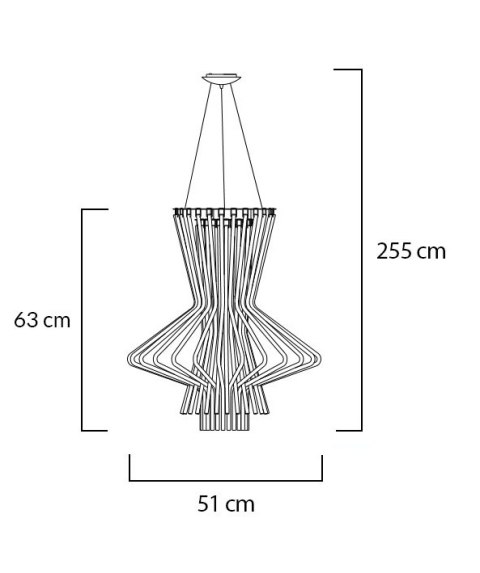 Lampa wisząca STRAW szara