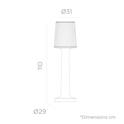 NEW GARDEN lampa ogrodowa CARMEN 110 biała - kabel