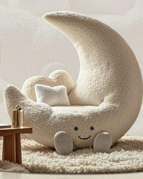 Fotel dziecięcy MOON biały pokój dziecięcy księżyc