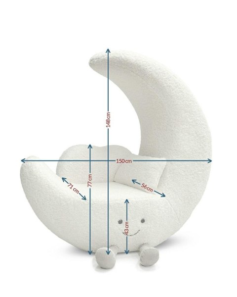 Fotel dziecięcy MOON biały pokój dziecięcy księżyc