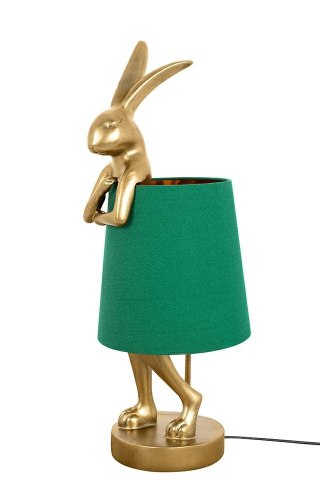 Lampa stołowa RABBIT 68 cm złota / zielona, zając
