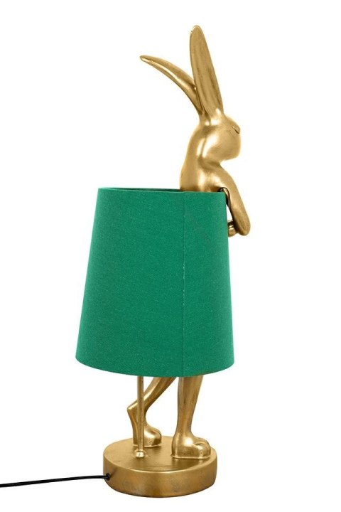 Lampa stołowa RABBIT 68 cm złota / zielona, zając