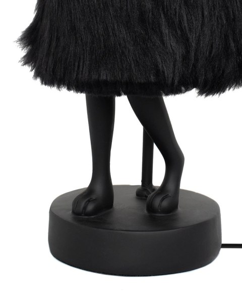 Lampa stołowa RABBIT FUR 50 cm czarna / złota, zając, futerko