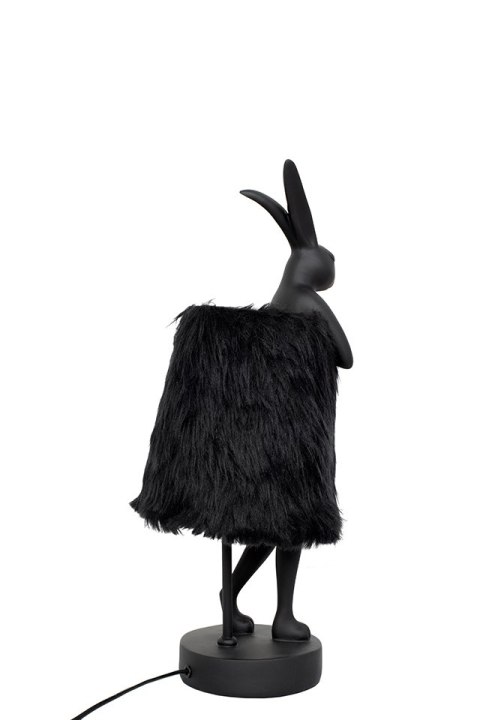 Lampa stołowa RABBIT FUR 50 cm czarna / złota, zając, futerko