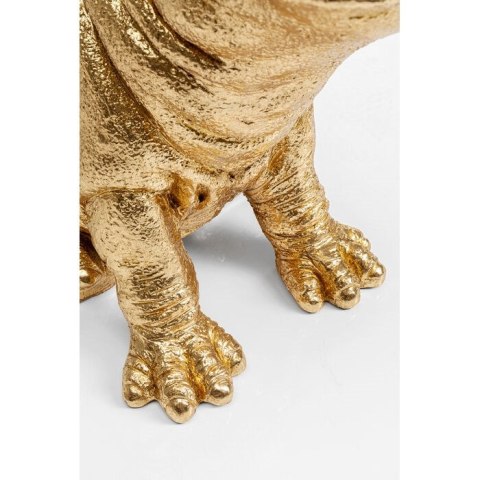 KARE stolik kawowy/pomocniczy HIPPO 48 cm złoty, szklany blat