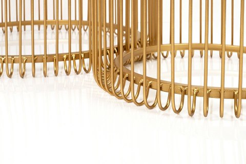 KARE zestaw stolików kawowych/tarasowych WIRE mosiądz