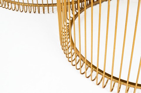 KARE zestaw stolików kawowych/tarasowych WIRE mosiądz