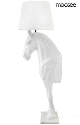Lampa podłogowa KOŃ HORSE STAND M biała - włókno szklane