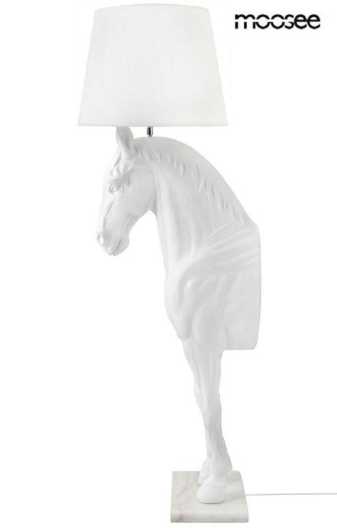 Lampa podłogowa KOŃ HORSE STAND M biała - włókno szklane