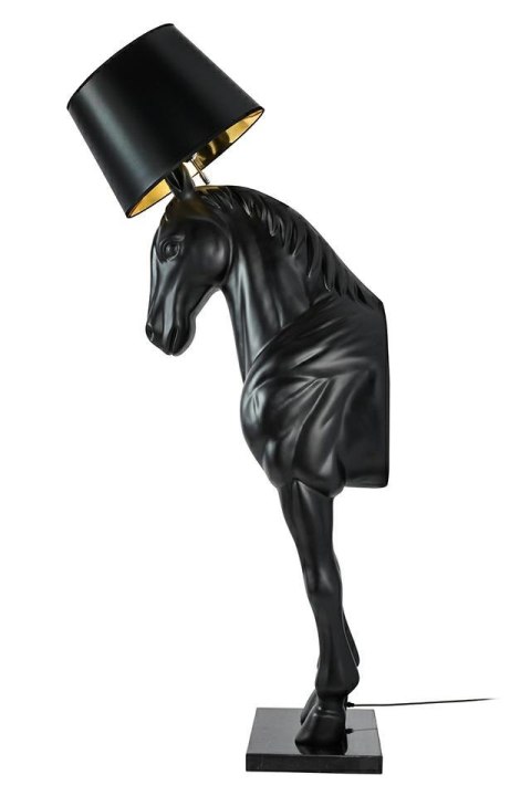 Lampa podłogowa KOŃ HORSE STAND M czarna - włókno szklane, 185 cm