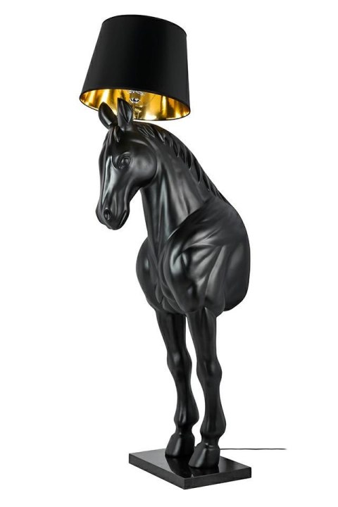 Lampa podłogowa KOŃ HORSE STAND M czarna - włókno szklane, 185 cm