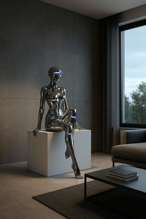 Lampa podłogowa / rzeźba CYBER WOMAN