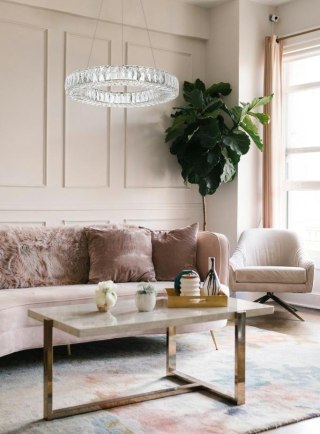 Lampa wisząca ALLISIA 80 cm złota