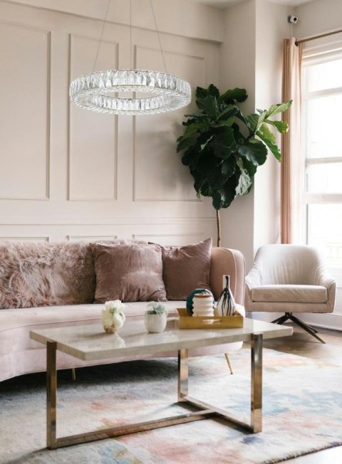 Lampa wisząca ALLISIA 80 cm złota