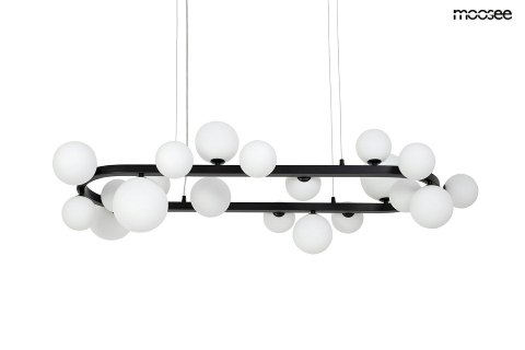 Lampa wisząca ALURE OVAL 120 czarna/mleczna