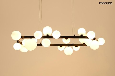 Lampa wisząca ALURE OVAL 120 czarna/mleczna