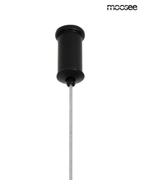 Lampa wisząca ALURE OVAL 120 czarna/mleczna