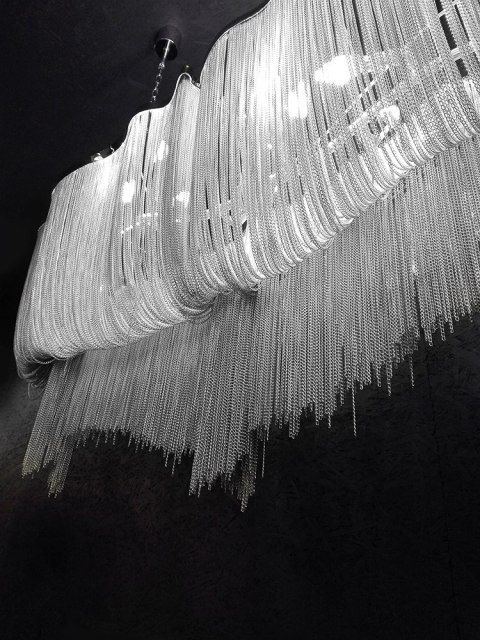 Lampa wisząca ATLANTA LONG 250cm x 160 cm, żyrandol, łańcuchy, ekskluzywny