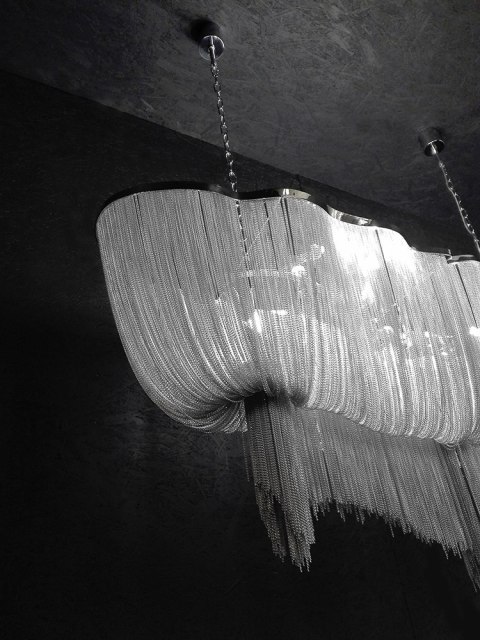 Lampa wisząca ATLANTA LONG 250cm x 160 cm, żyrandol, łańcuchy, ekskluzywny