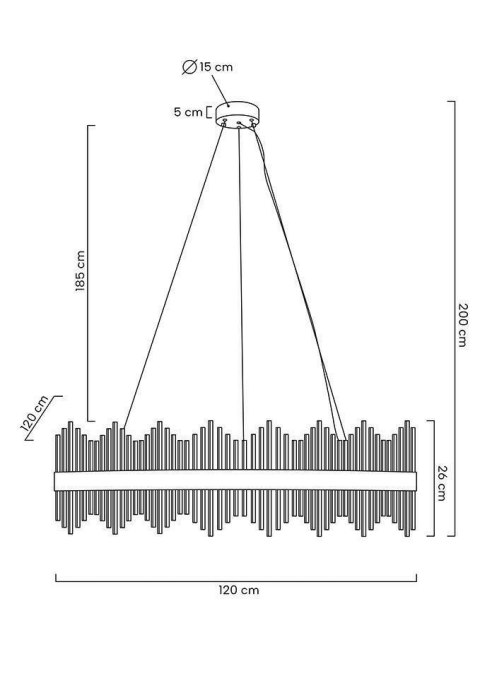 Lampa wisząca FLORENS 120 złota