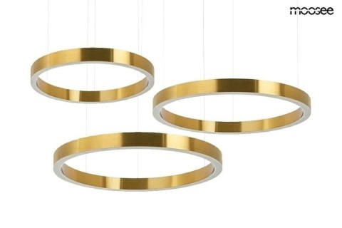 Lampa wisząca RING 40 + 60 + 60 złota na jednej podsufitce
