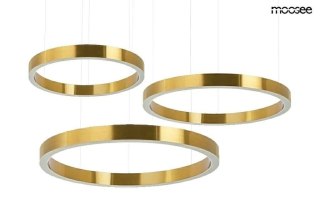 Lampa wisząca RING 40 + 60 + 80 złota na jednej podsufitce