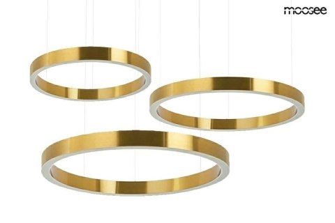 Lampa wisząca RING 40 + 60 + 80 złota na jednej podsufitce