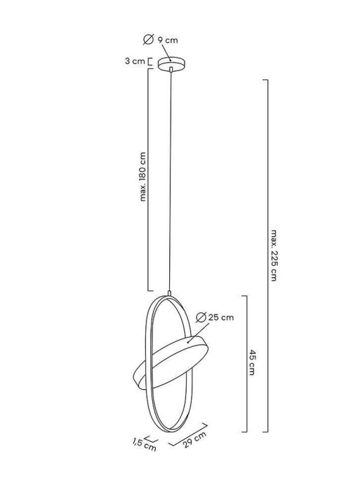 Lampa wisząca SPINNER 26 czarna