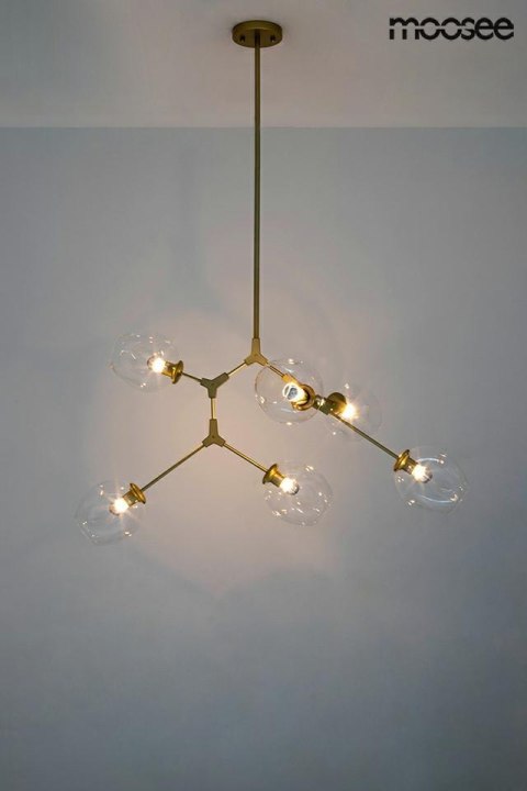 Lampa wisząca SPLIT 6 złota