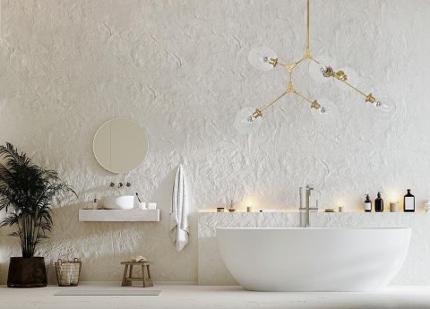 Lampa wisząca SPLIT 6 złota