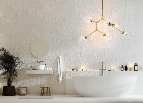 Lampa wisząca SPLIT 6 złota